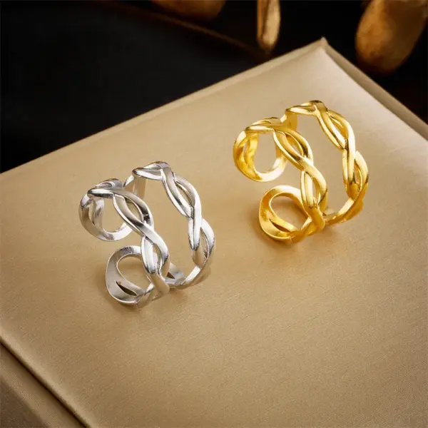 Wholesale Jewelry Basic Cross Star 304 Stainless Steel 18K Gold Plated Gold Plated Stainless Steel Rings