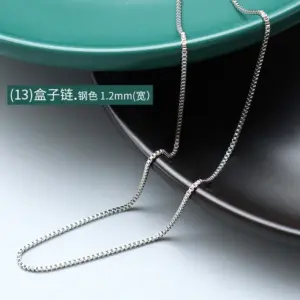 Steel Color Box Chain 40 5cm / Single (Individually Packaged)
