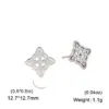 Wholesale 1 Pair Simple Style Classic Style Witches Knot Solid Color Plating 304 Stainless Steel Ear Studs