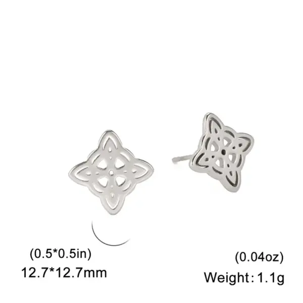 Wholesale 1 Pair Simple Style Classic Style Witches Knot Solid Color Plating 304 Stainless Steel Ear Studs