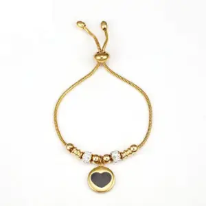 Gold-Black heart shape