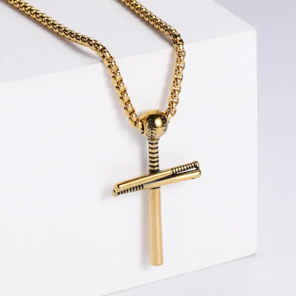 Stainless Steel 18K Gold Plated Fashion Polishing Cross