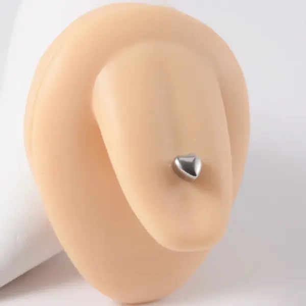 Wholesale 1 Piece 304 Stainless Steel Stone-Free Vacation Simple Style Roman Style Belly Rings Solid Color Gold Steel Color Red Heart Ion Plating (IP) 18K Gold Plated Ear Cartilage Rings & Studs Belly Rings Tongue Rings