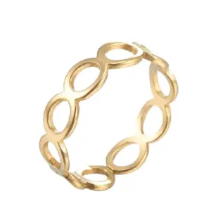 Hollow round Gold / Adjustable Opening