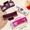 Wholesale Handmade Bohemian Shark Clip with Western Cowboy Cowhead Square Leather Grip