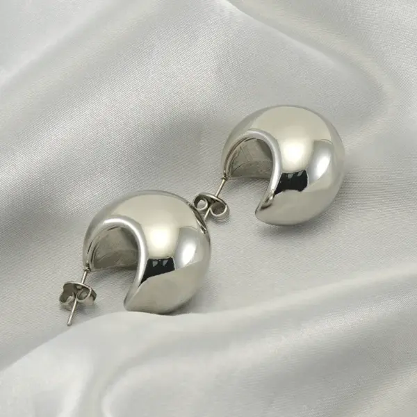 Wholesale 1 Pair Elegant Water Droplets Polishing Plating 304 Stainless Steel 18K Gold Plated Ear Studs