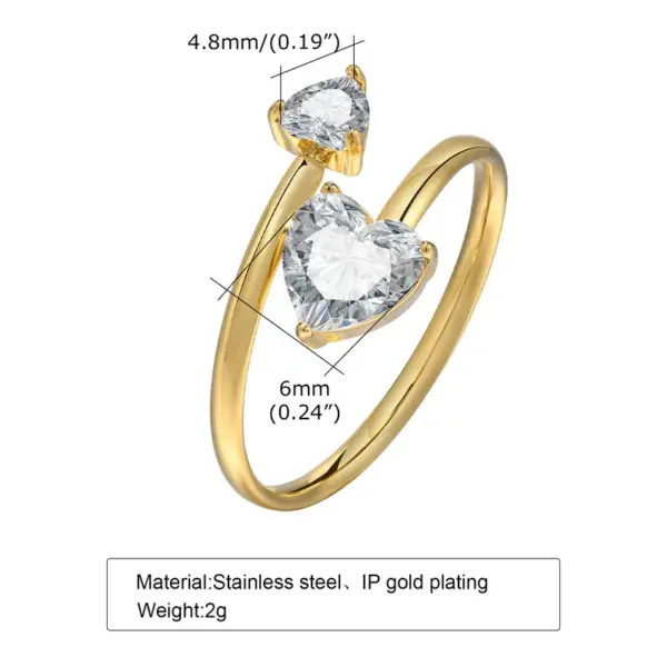 Wholesale PVD Coated Real Gold Plated 18K Gold Solid Color 201 Stainless Steel IG Style Simple Style Waterproof Non Tarnish Open Ring Rings