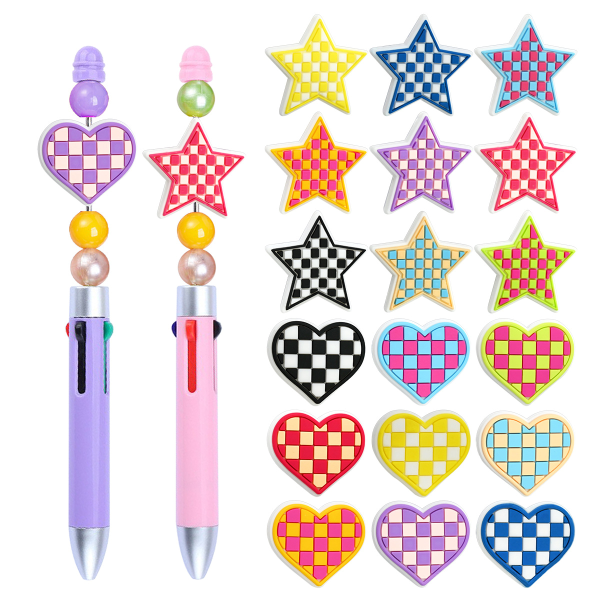 Wholesale love series student stationery ballint pen handmade beaded