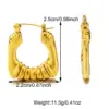 Wholesale Real Gold Plated C Shape Flower 304 Stainless Steel IG Style Simple Style Waterproof Non Tarnish Earrings Ear Studs