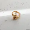 Wholesale Jewelry Simple Style Geometric 304 Stainless Steel 14K Gold Plated Plating Stainless Steel Rings