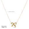 Wholesale Europe and the United States cross-border new small fresh cute creative bow necklace sweet fashion women's simple jewelry