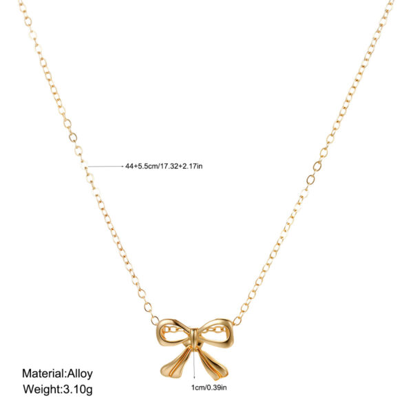 Wholesale Europe and the United States cross-border new small fresh cute creative bow necklace sweet fashion women's simple jewelry