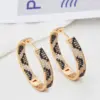 Wholesale Simple Style Circle Copper Zircon Gold Plated Earrings