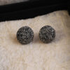 oly-ad2f1d4ef4bfa09966570af93245de3c Wholesale Sier Needle Korean-style Ser Flash G Diamond Love Round Earrings Autumn and Winter Ins Style Light Luxury High-end Delicate All-match Earrings