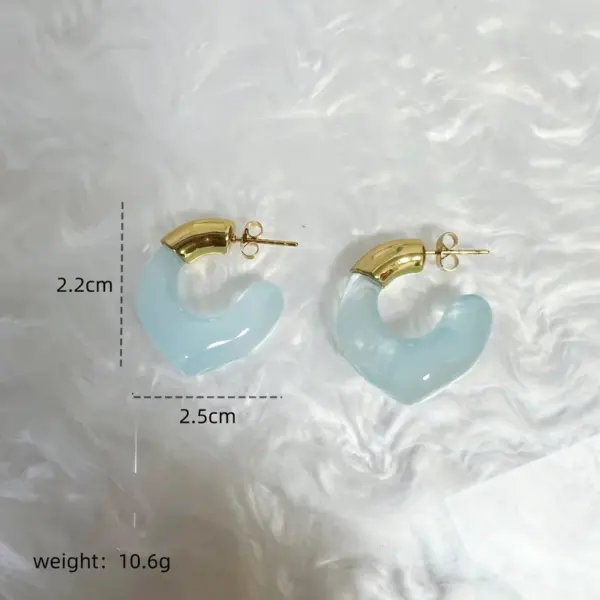 Wholesale Ion Plating (IP) Geometric 304 Stainless Steel Casual Romantic Simple Style Waterproof Non Tarnish Earrings