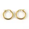 Wholesale PVD Coated 18K Gold Plated Round Stainless Steel Classic Style Waterproof Non Tarnish Hoop Earrings