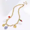 Wholesale Jewelry Casual Elegant Streetwear Conch Heart Shape 201 Stainless Steel 304 Stainless Steel 18K Gold Plated Pendant Necklace