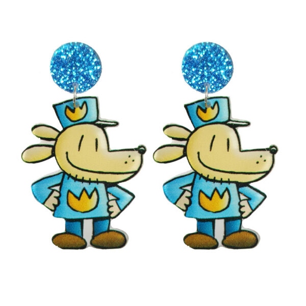 Wholesale Acrylic Reading Fun Guide Children Kindergarten Reading Potato Cake Dog Earrings