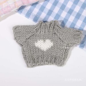 Rx130 sweater-grey coat with white heart picture
