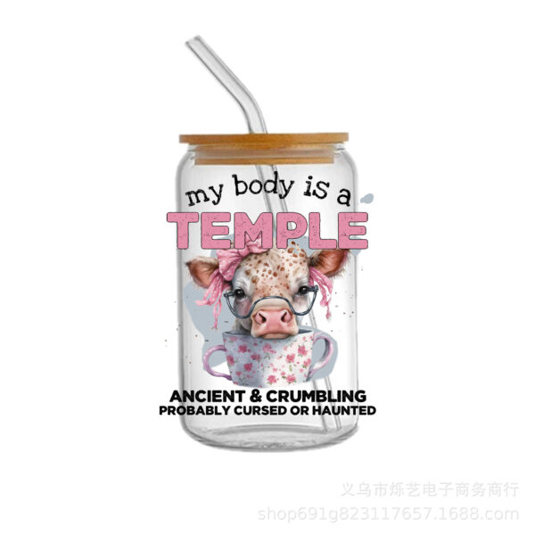 oly-ad50c61f3db23666fd66872ea48fa7ba Wholesale Cow Alpaca Animal Series 16oz Cup UV DTF Wraps