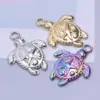 Wholesale PVD Coated Real Gold Plated 18K Tortoise 304 Stainless Steel Cute Simple Style Waterproof Non Tarnish Pendant Necklace