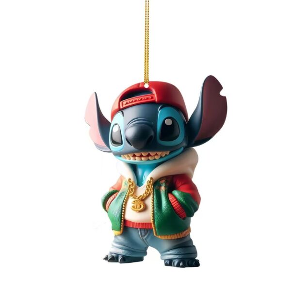Wholesale New Christmas Decoration Cartoon Pendant Stitch Acrylic Flat Home Decoration Gift Christmas Arrangement Hanging Sign