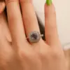 Wholesale Copper Plating Geometric Artificial Gemstones Copper Rings