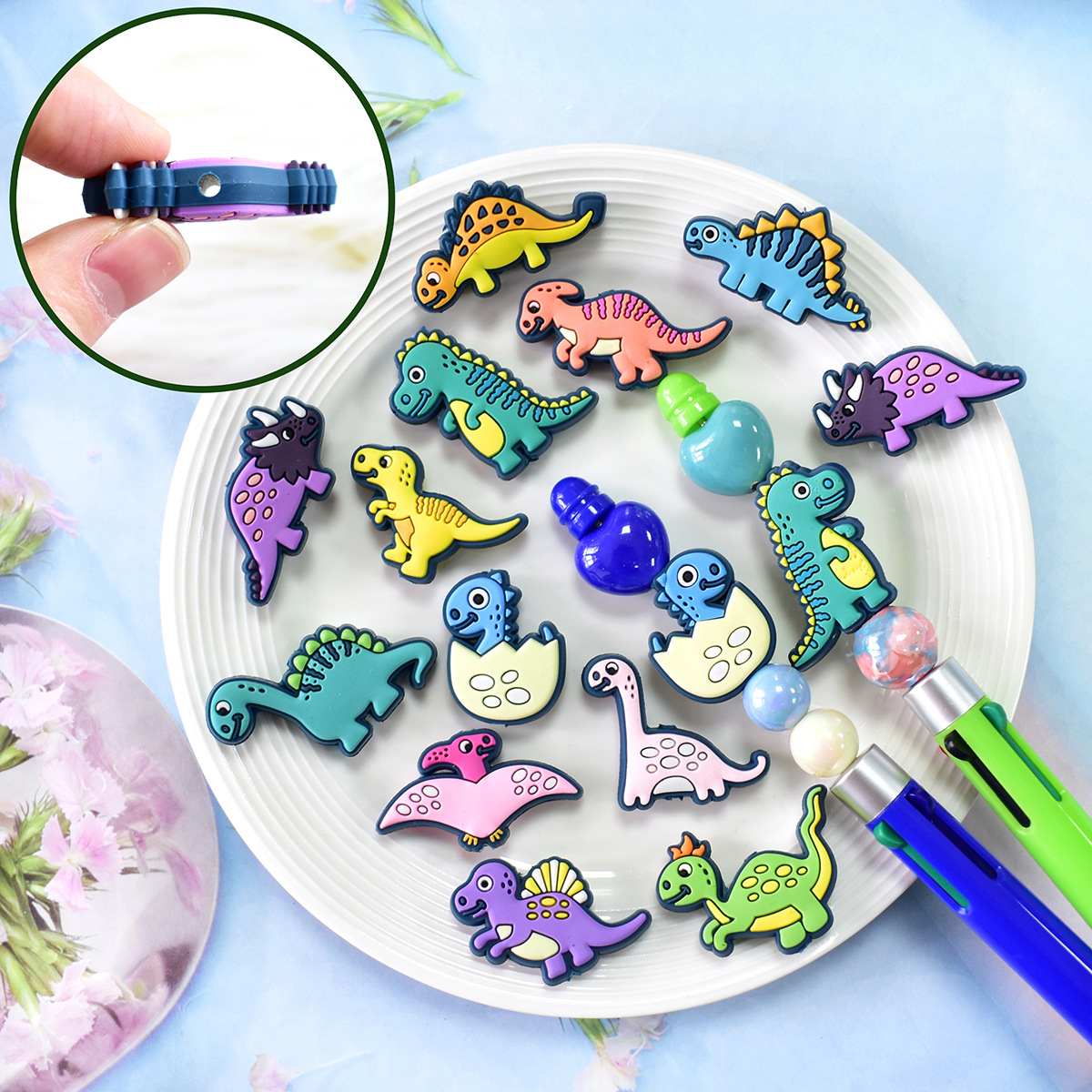 Wholesale Cartoon Dinosaur Series Ballint Pen Beading
