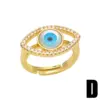 Wholesale Fashion Eye Copper 18k Gold Plated Zircon Rings In Bulk