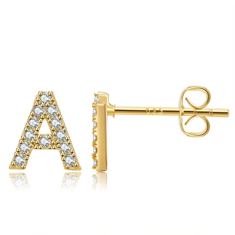Wholesale Ethnic Style Letter Copper Earrings Ear Studs