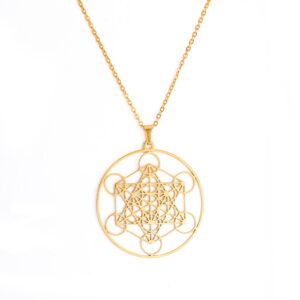 Gold 45+5cm long cross chain