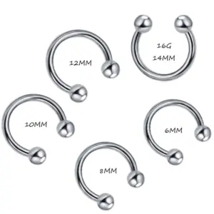 1 Piece Nose Rings & Studs Fashion Geometric Titanium Steel Vacuum Plating