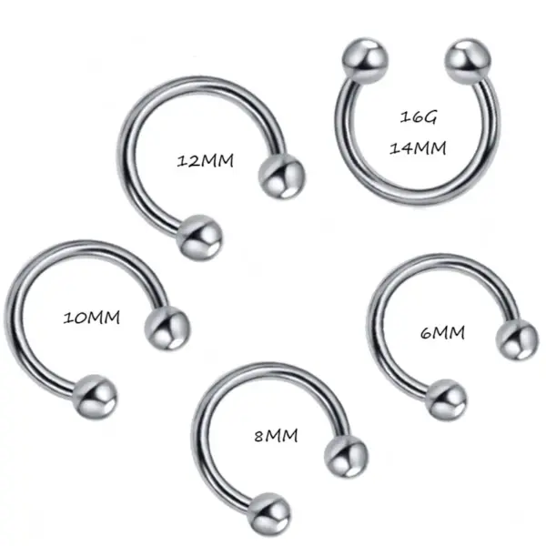 1 Piece Nose Rings & Studs Fashion Geometric Titanium Steel Vacuum Plating