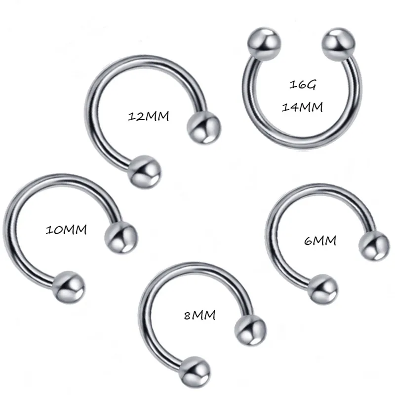 Wholesale 1 Piece Nose Rings & Studs Fashion Geometric Titanium Steel Vacuum Plating