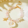 Wholesale European and American Cross-Border Conch Rice Bead Pearl Bracelet Beach Starfish Pendant Shell Crystal Beaded Bracelet Jewelry