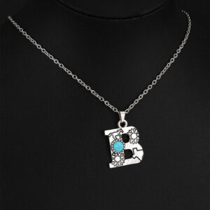 9002 silver O-Chain Letter B
