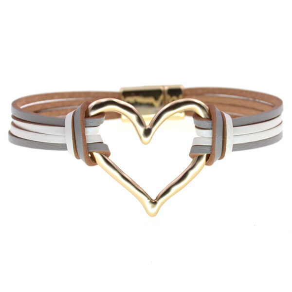 Wholesale Layered large heart-shaped women's bracelet