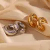 Wholesale PVD Coated Real Gold Plated 18K Gold Geometric 304 Stainless Steel Basic Classic Style Waterproof Non Tarnish Ear Cuffs