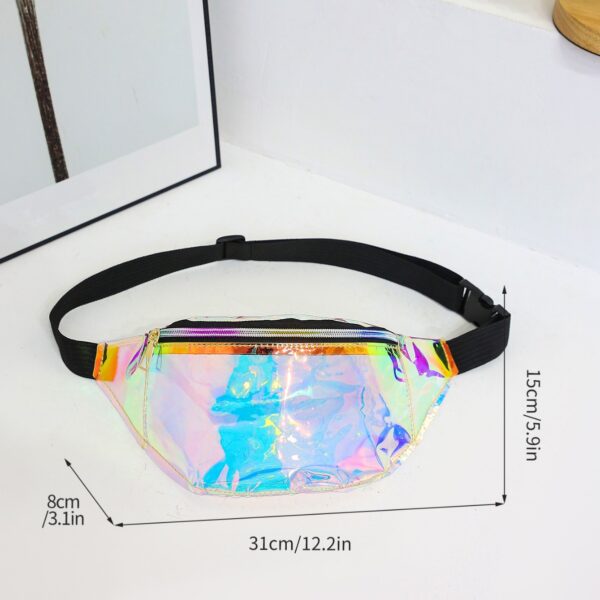 Wholesale 2023 New Fashion TPU Magic Color Laser Women's Waist Bag Transparent Waist Bag Shoulder Crossbody Bag Waterproof