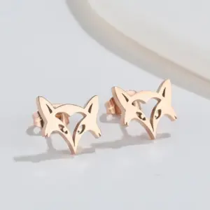 Hollow out Fox Head / Rose Gold
