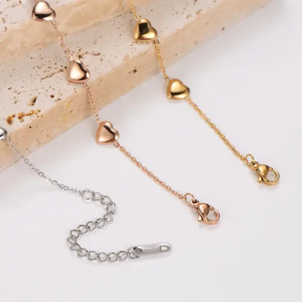 Casual Simple Style Commute Heart Shape 304 Stainless Steel Bracelets In Bulk