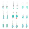 1 Pair Vintage Style Ethnic Style Geometric Turquoise Drop Earrings