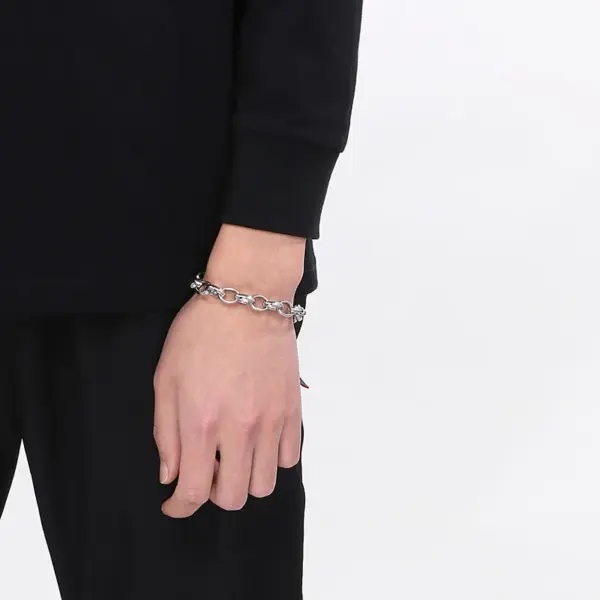 Wholesale PVD Coated 18K Gold Plated Geometric 304 Stainless Steel Simple Style Classic Style Waterproof Non Tarnish 304 Stainless Steel Bracelets