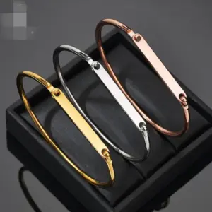Wholesale PVD Coated Real Gold Plated Geometric Stainless Steel Simple Style Waterproof Non Tarnish