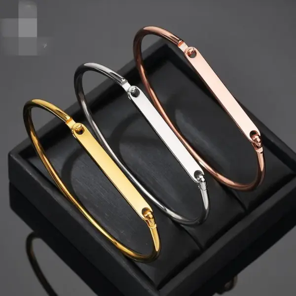 Wholesale PVD Coated Real Gold Plated Geometric Stainless Steel Simple Style Waterproof Non Tarnish