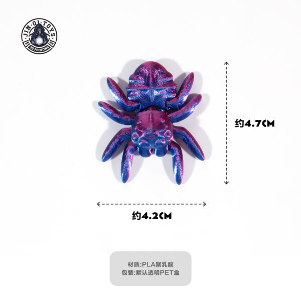 oly-ad9a4538e297edd1e38eaff933914269 Wholesale 3D printing spider spider cross-border explosions movable joint integrated ornaments micro landscape DIY hand gift