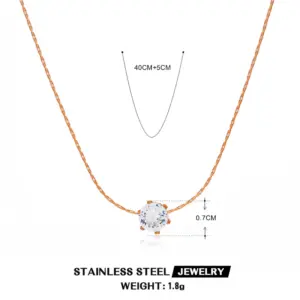 Rose Gold 6-Claw Necklace