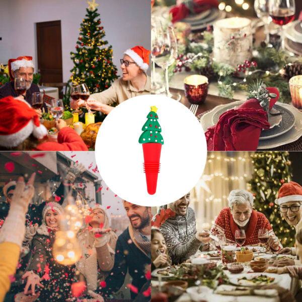 Wholesale Christmas Red Wine Stopper Wine Preservation Wine Bottle Stopper