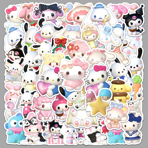 oly-ada1152086870d807ac45bffd5860352 Wholesale 50 3D Cartoon Stickers Cute Waterproof Decorative Stickers OLY Exclusive