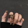 Wholesale Personalized Internet Celebrous New Style Dark Cool Golden Spirit Snake Niche Design Snake Ring Women's Punk Adjustable Trendy Cool